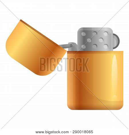 Kerosine Lighter Icon. Cartoon Of Kerosine Lighter Vector Icon For Web Design Isolated On White Back