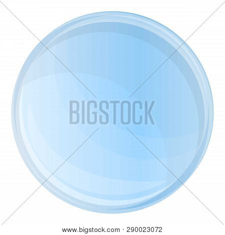 Glass Contact Lens Icon. Cartoon Of Glass Contact Lens Vector Icon For Web Design Isolated On White 
