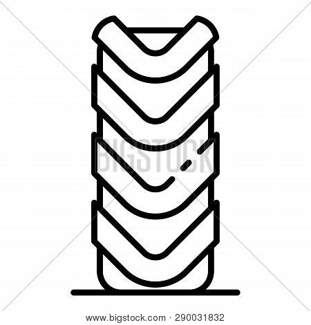Off Road Tire Icon. Outline Off Road Tire Vector Icon For Web Design Isolated On White Background