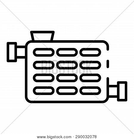 Car Radiator Icon. Outline Car Radiator Vector Icon For Web Design Isolated On White Background