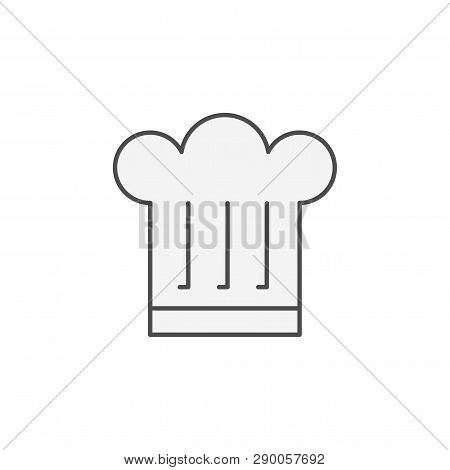 Chef Hat Icon. Kitchen Appliances For Cooking Illustration. Simple Thin Line Style Symbol.