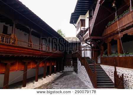 View To Bigorski Monastery St John The Baptist At Rostusha, North Macedonia