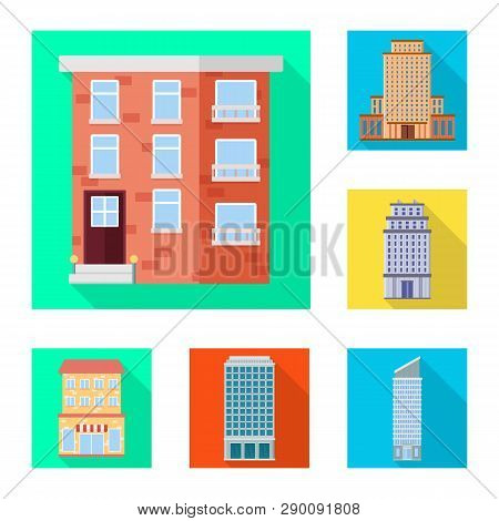 Vector Illustration Of Municipal And Center Icon. Collection Of Municipal And Estate   Vector Icon F
