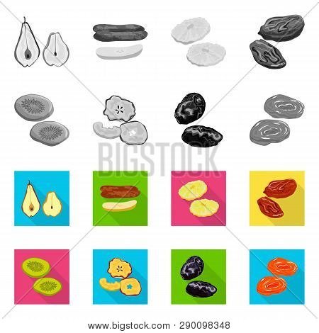 Vector Design Of Food  And Raw  Logo. Set Of Food  And Nature   Vector Icon For Stock.