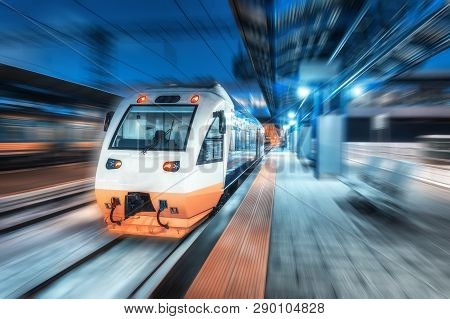 Moving Train On Image & Photo (Free Trial) | Bigstock