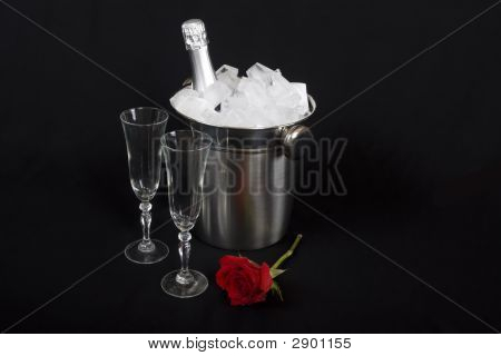 Iced Champagne med Rose