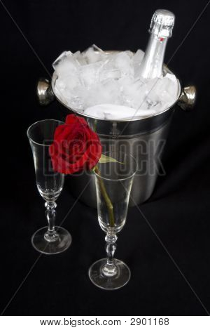 Iced Champagne med Rose