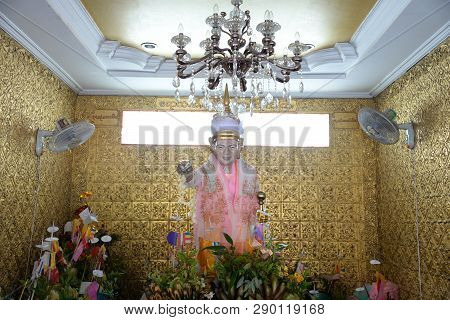 The Botataung Pagoda Located In Downtown Yangon, Myanmar..botataung Pagoda Was A Famous Landmark In 