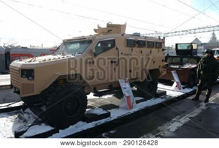 Moscow, Russia - February 23, 2019:turkish Light Armored Vehicle 