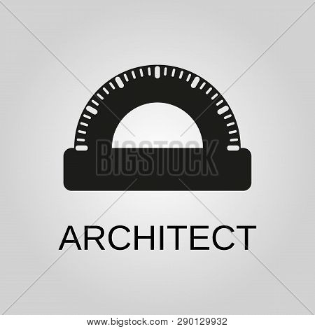Architect Icon. Architect Symbol. Flat Design. Stock - Vector Illustration.