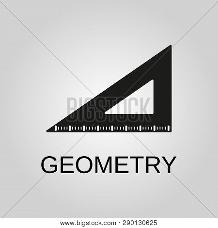 Geometry Icon. Geometry Symbol. Flat Design. Stock - Vector Illustration.