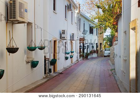 Bellapais, Cyprus - November 12, 2013: One Of The Old Narrow Streets In Center Of Bellapais Village 