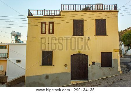 Bellapais, Cyprus - November 12, 2013: The House On The Bitter Lemons Street (aci Limon Sokak) Where