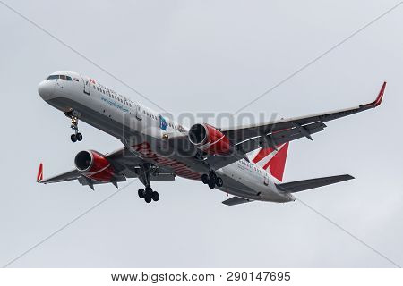 Moscow, Russia - March 17, 2019: Aircraft Boeing 757-204(wl) Vp-boo Of Royal Flight Airline Going To