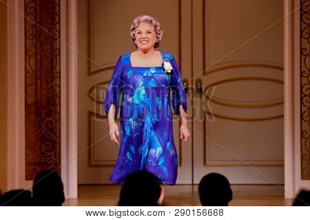 NEW YORK-APR 14: Actress Tyne Daly takes a bow at the curtain call for the Broadway opening night for 'It Shoulda Been You' at The Edison Ballroom on April 14, 2015 in New York City.