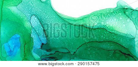 Alcohol Ink Air Texture. Fluid Ink Abstract Background. Art For Design