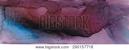 Alcohol Ink Air Texture. Fluid Ink Abstract Background. Art For Design