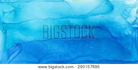 Alcohol Ink Air Texture. Fluid Ink Abstract Background. Art For Design