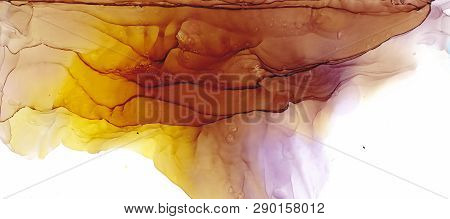 Alcohol Ink Air Texture. Fluid Ink Abstract Background. Art For Design