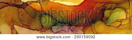 Alcohol Ink Air Texture. Fluid Ink Abstract Background. Art For Design