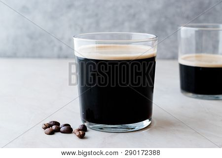 Frothy Cold Brew Nitro Coffee With Beans Ready To Drink.