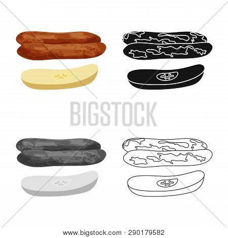 Vector Illustration Of Banana And Dry Logo. Collection Of Banana And Tropical Stock Vector Illustrat
