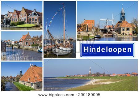 Collage Of Interesting Sights In The Frisian City Of Hindeloopen, Netherlands