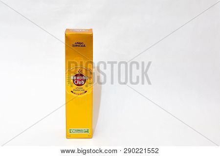 Montego Bay, Jamaica - March 15 2019: Havana Club Anejo Especial, A Quality Mixing Rum, Isolated On 