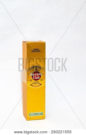 Montego Bay, Jamaica - March 15 2019: Havana Club Anejo Especial, A Quality Mixing Rum, Isolated On 