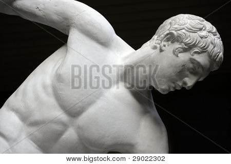 Greek statue of a man dating from Antique