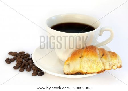 Croissant og coffy