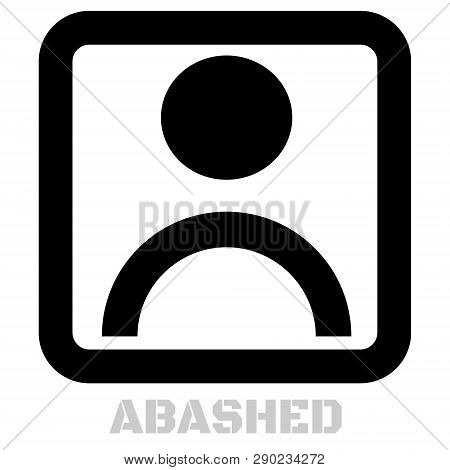 Abashed Concept Icon On White Flat Illustration.