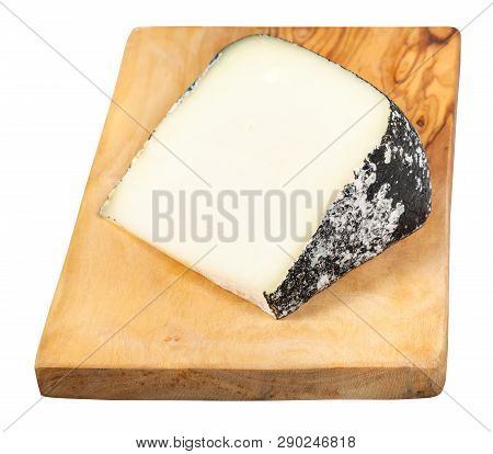 Italian Perla Nera Cheese On Board Isolated