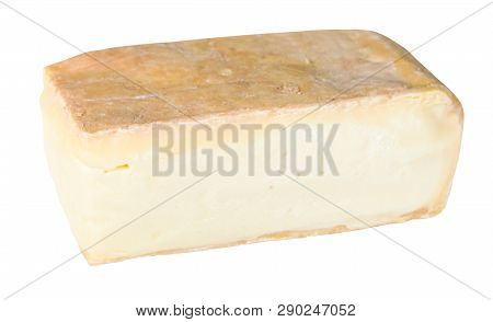 Piece Of Local Italian Taleggio Cheese Isolated