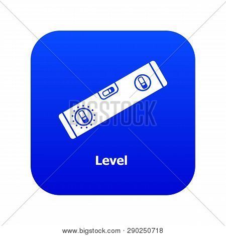 Level Icon Blue Vector Isolated On White Background