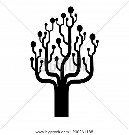 Tree Digital Chip,icon Tree,icon Chip,image Icon,icon Logo,icon Flat,icon Design.icon Vector, Isolat