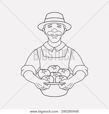 Farmer Icon Line Element. Vector Illustration Of Farmer Icon Line Isolated On Clean Background For Y