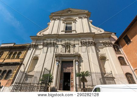 Rome, Italy - June 22, 2017: Amazing View Of Church Of Santa Maria Della Scala In Rome, Italy