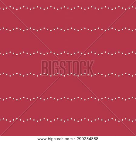 Vector Folklore Floral Stripes Dots Seamless Pattern Background.
