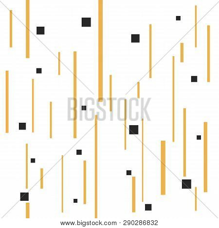 Seamless Geometric Pattern With Lines And Squares. Vector Stock Illustration