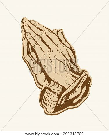 A Vector Illustration Of Praying Hands Inspired By Albrecht Durer S1508 Study