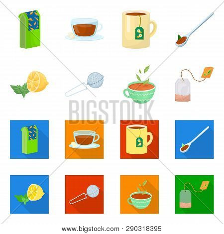 Vector Design Of Healthy And Floral  Sign. Set Of Healthy And Gradient Stock Vector Illustration.