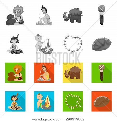 Vector Illustration Of Evolution  And Prehistory Icon. Collection Of Evolution  And Development  Sto
