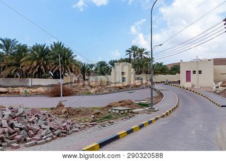 Landscape Paving Works In A Village In Oman
