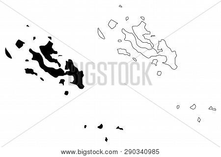 Farasan Islands (islands Of Saudi Arabia, Kingdom Of Saudi Arabia, Ksa) Map Vector Illustration, Scr