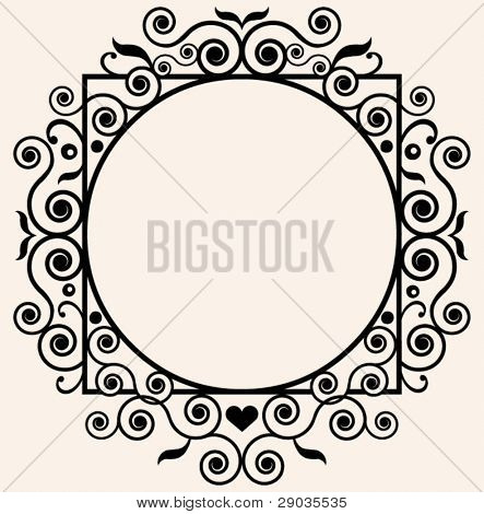 卷发华丽的画框