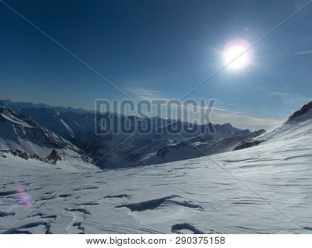 Beautiful Winter Landscape Skitouring In Venedigergruppe