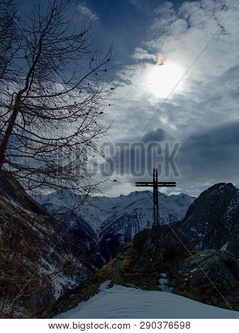 Beautiful Winter Landscape Skitouring In Venedigergruppe