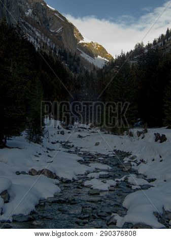 Beautiful Winter Landscape Skitouring In Venedigergruppe