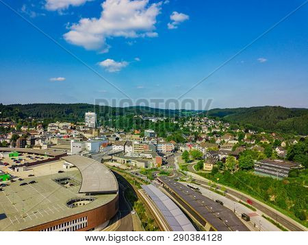 Aerial Photo Of Gummersbach, A Town In Germany